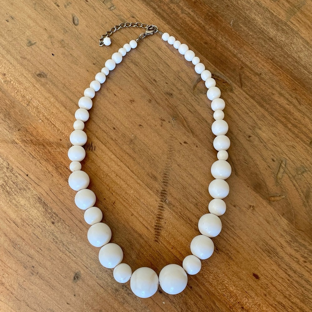 White Beaded Necklace